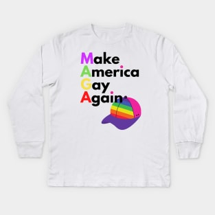 Make America Gay Again (Hat Design) Kids Long Sleeve T-Shirt